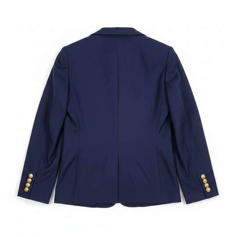 NWT Lauren Ralph Lauren Blazer 6 Navy Crest Patch Gold Button Preppy Water Mill - Picture 2 of 9